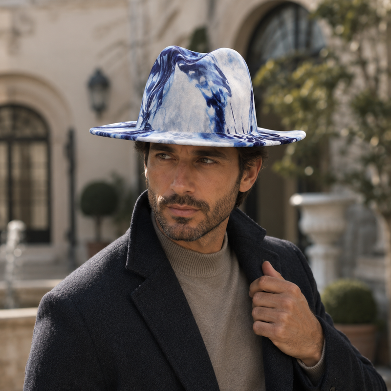 Sterling Felt Hat™ Spring And Autumn Pattern Top Hat Fedoras Hat