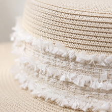 Sterling Hepburn™ Red Monochrome Flat Top Straw Hat Ladies