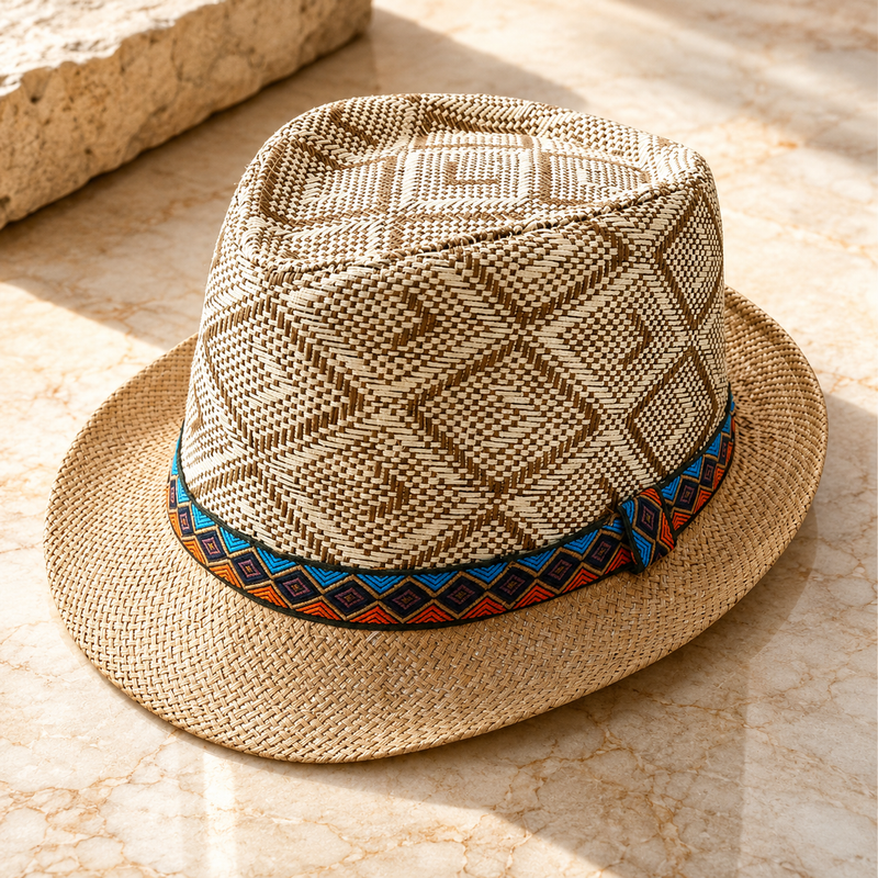 Sterling Panama Summer™ Trilby Hat Vegetable Fiber Diamond Weave