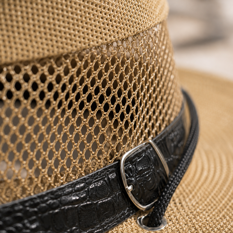Sterling Summer Fedora™ Hat Mesh Fedora Linen Vent Crown