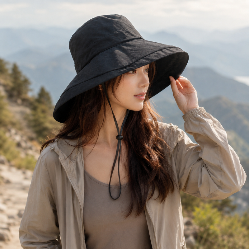 Sterling Foldable Summer™ Bucket Hat Wide Brim Fabric Soft Shade