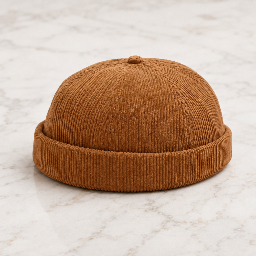 Sterling Sailor Corduroy™ Docker Cap Textured Brimless Cotton Hat