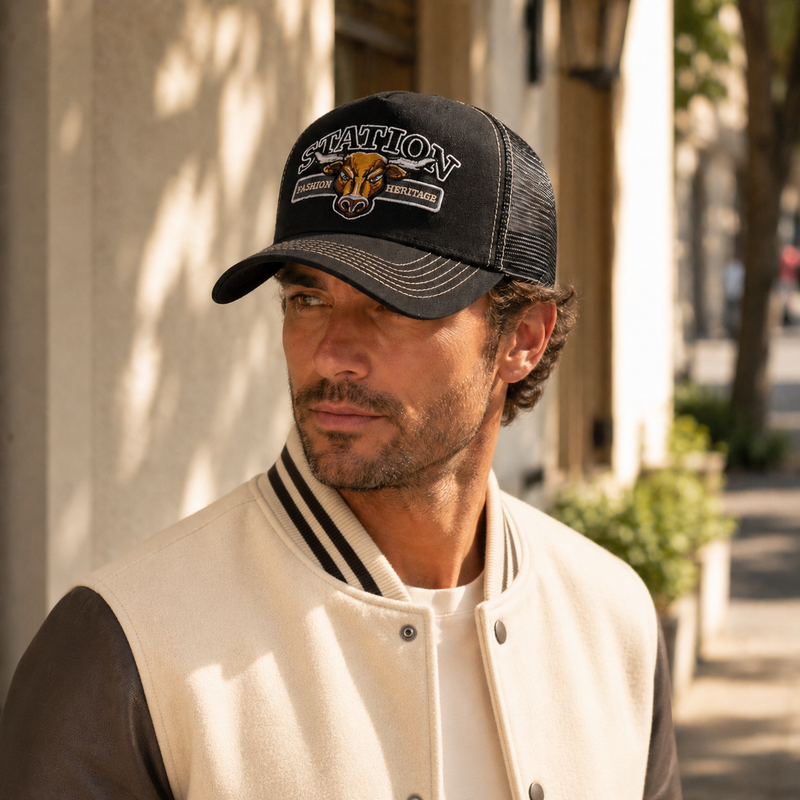 Sterling Raging Bull™ Station Trucker Cap Cotton Mesh Patch