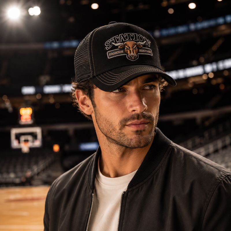 Sterling Raging Bull™ Station Trucker Cap Cotton Mesh Patch