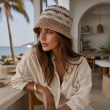 Sterling™ Knitted Panama Bucket Hat Wool Curl Brim