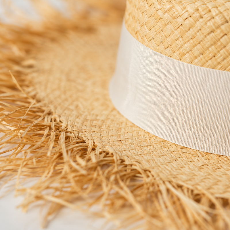 Sterling Ring Flat™ Straw Sun Hat With Sculpted Ring Accent