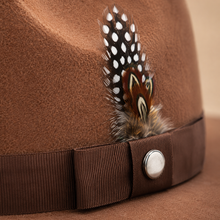 Sterling Rimini Feather™ Khaki Wool Fedora With Pheasant Band