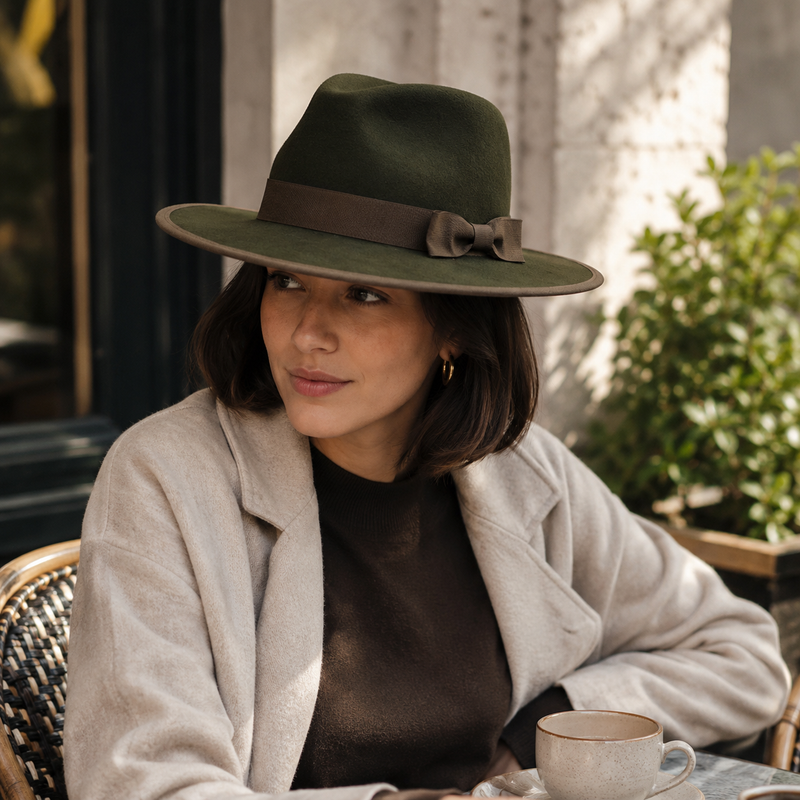 Sterling Marinello Ribbon™ Fedora Hat Wool Brim Ribbon Band