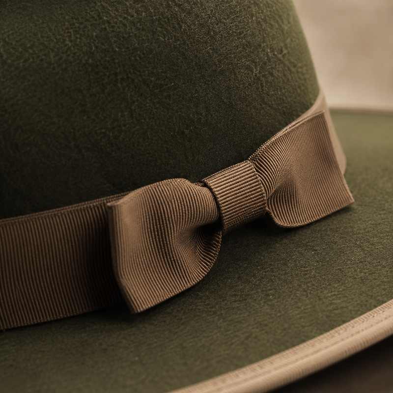 Sterling Marinello Ribbon™ Fedora Hat Wool Brim Ribbon Band