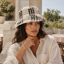Sterling™ Taylor Fur Plaid Bucket Hat Plush Plaid Texture