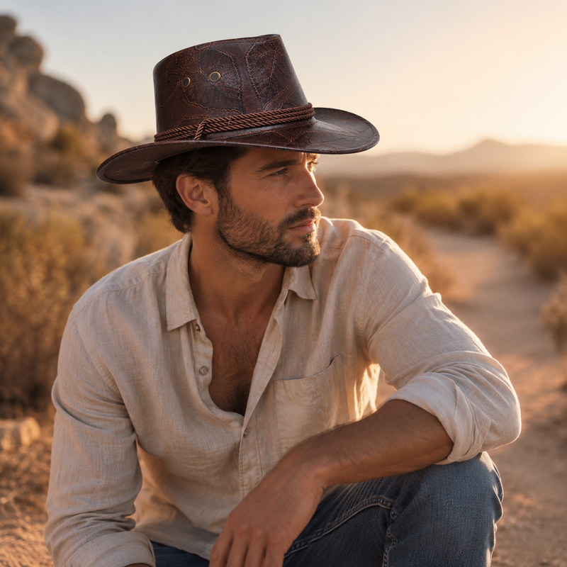 Sterling Great Western™ Cowboy Hat Vintage Style Adjustable Fedora
