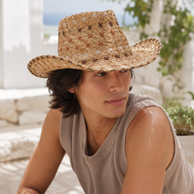 Sterling Retro Personality™ Western Cowboy Style Straw Hat Sun Brim