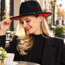 Sterling Aurelia™ Color-Trim Wool-Felt Fedora