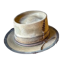 Sterling Clarence Porkpie™ Wool Hat Feather Detail