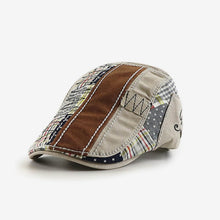 Sterling Patchwork Cotton Flat Cap™ Low Profile Cotton Brim