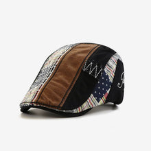 Sterling Patchwork Cotton Flat Cap™ Low Profile Cotton Brim