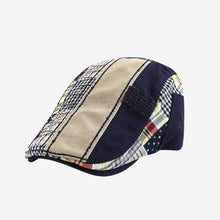Sterling Patchwork Cotton Flat Cap™ Low Profile Cotton Brim