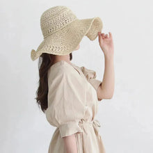 Sterling Retro Straw Beach Hat™ Wide Brim Straw Bow Detail