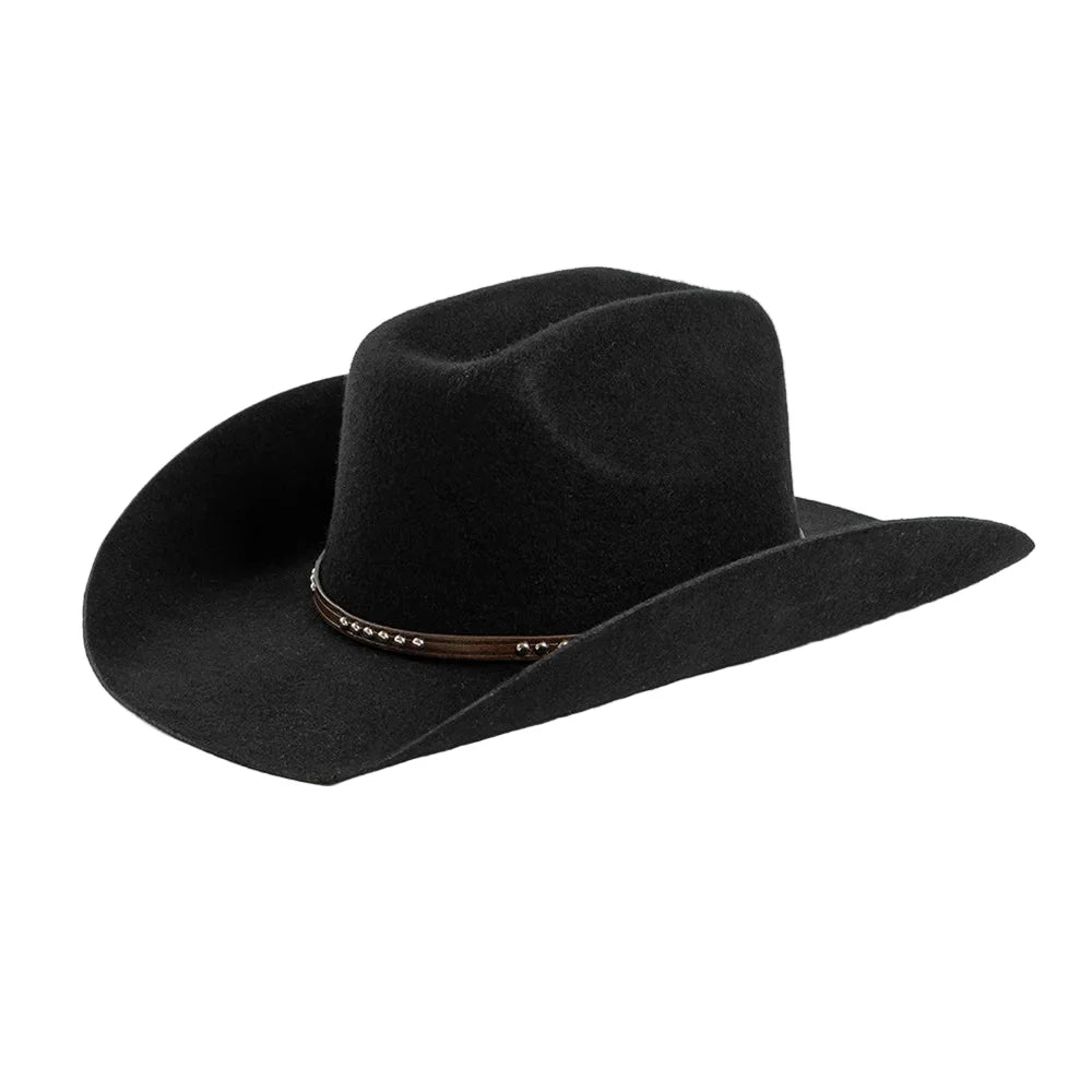 Sterling Denton™ Wool Cowboy Hat Wide Brim Crown Band