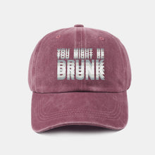 Sterling You Might Be Drunk Print™ Washed Baseball Cap Fabric Brim