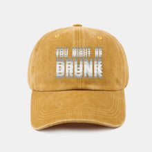 Sterling You Might Be Drunk Print™ Washed Baseball Cap Fabric Brim