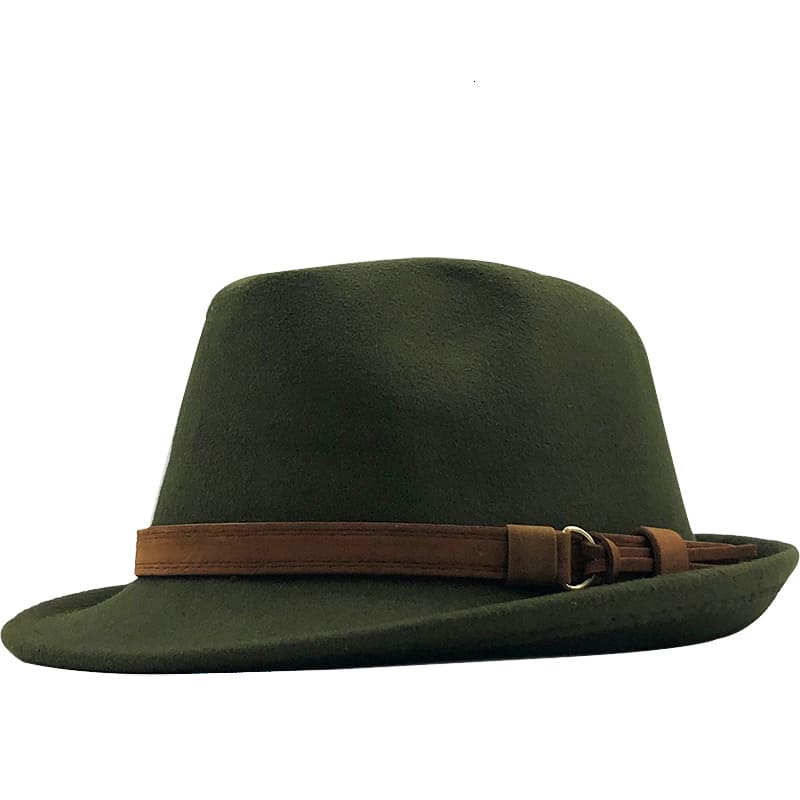 Sterling Franklin™ Wool Trilby Hat Short Brim Leather Band