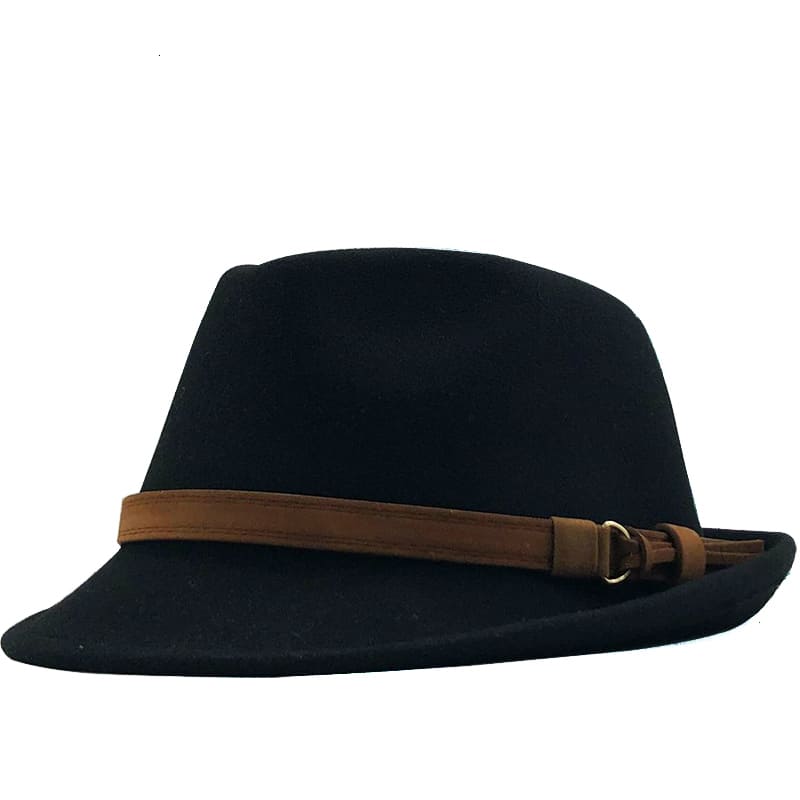 Sterling Franklin™ Wool Trilby Hat Short Brim Leather Band