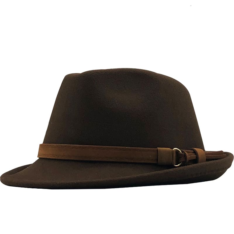 Sterling Franklin™ Wool Trilby Hat Short Brim Leather Band