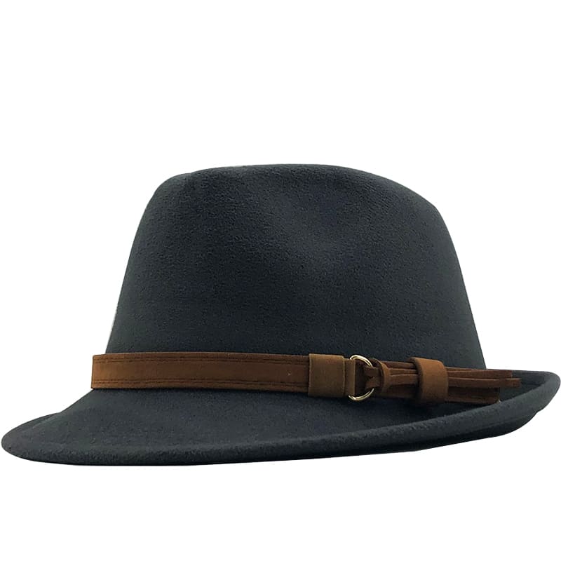 Sterling Franklin™ Wool Trilby Hat Short Brim Leather Band