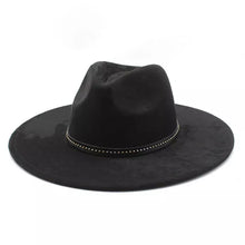 Sterling Garret Wide™ Brim Fedora Vegan Suede Band Detail