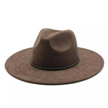 Sterling Garret Wide™ Brim Fedora Vegan Suede Band Detail