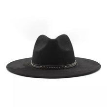 Sterling Garret Wide™ Brim Fedora Vegan Suede Band Detail
