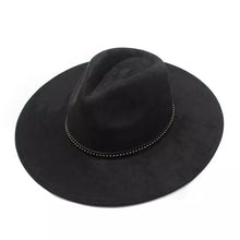 Sterling Garret Wide™ Brim Fedora Vegan Suede Band Detail