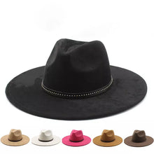 Sterling Garret Wide™ Brim Fedora Vegan Suede Band Detail