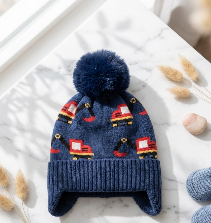 Sterling Digby Kids Winter Beanie™ with Excavator Print