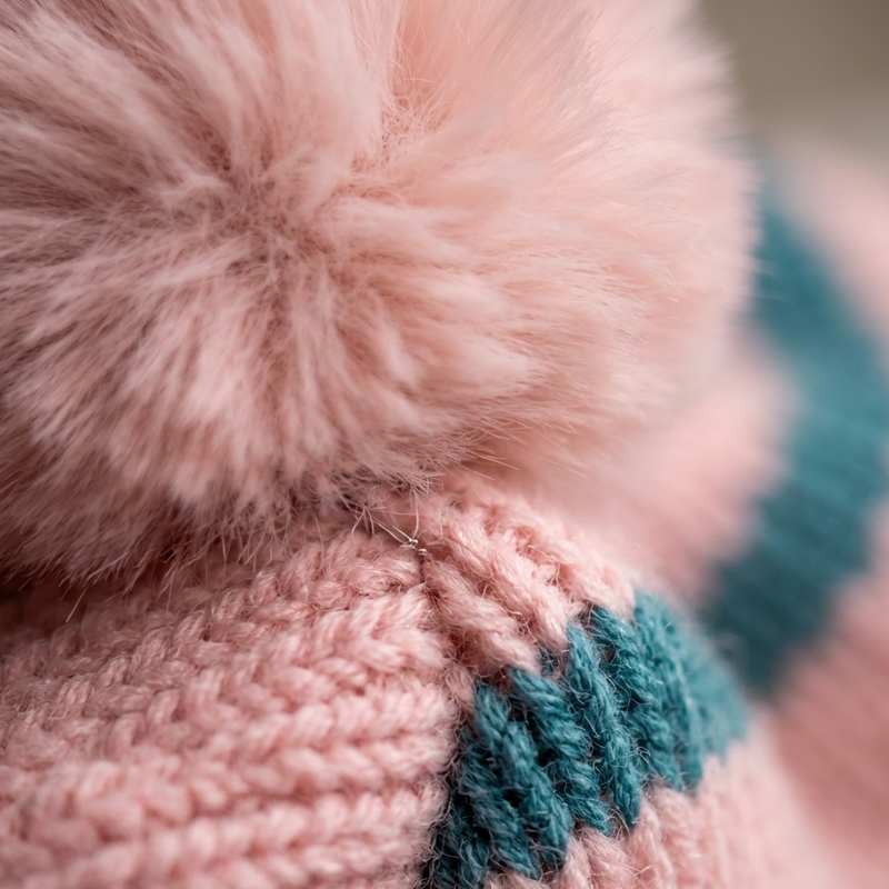 Sterling Marlow Striped Knit Earflap Beanie™ with Pom Pom