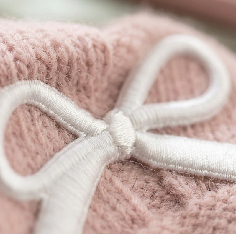Sterling Roselyn Baby Wool Knit Beret™ with Bow Detail
