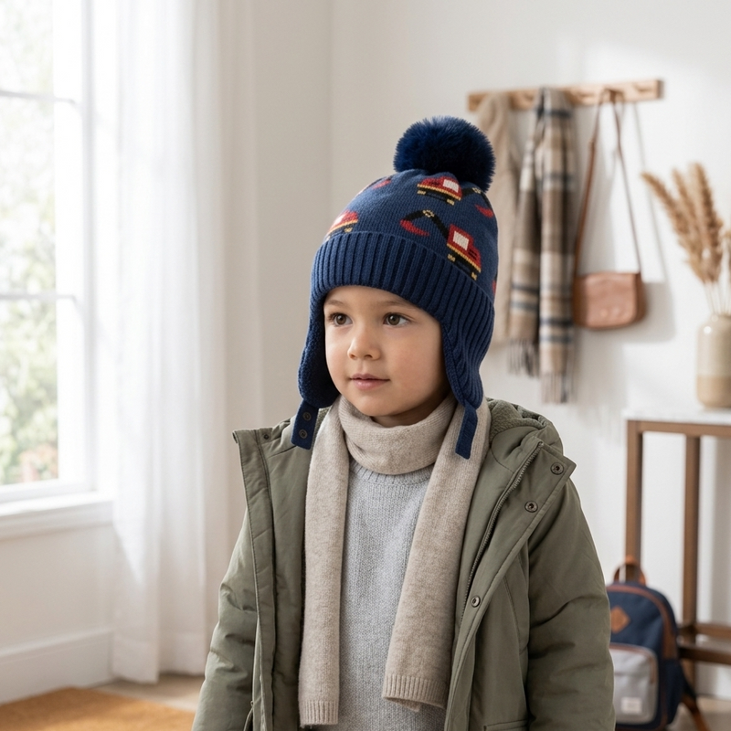 Sterling Digby Kids Winter Beanie™ with Excavator Print