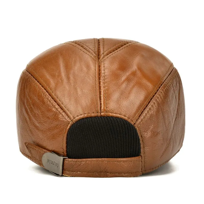 Sterling Greeley Baseball™ Cap Cowhide Leather Adjustable Back