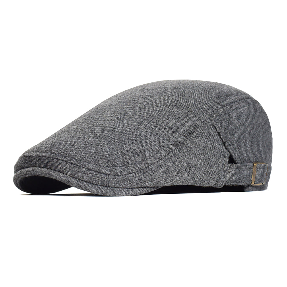 Sterling Stretch Knit Cap Cotton Newsboy Adjustable Back