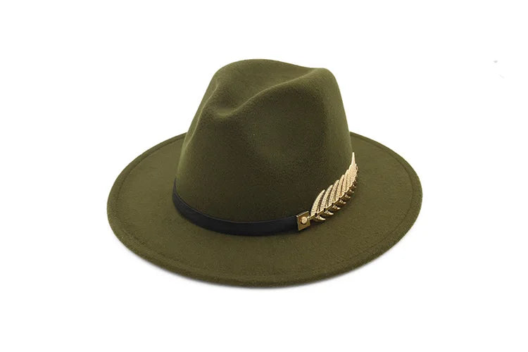 Sterling Golden Leaf Fedora Hat™ Elegant Style With Distinctive Touch