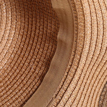 Sterling Straw Hat with Poppy Ribbon™ Wide Brim Woven Bow Detail