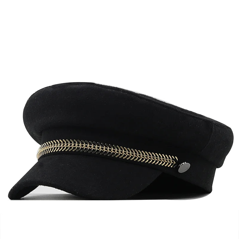 Sterling Captain Cap™ Everyday Cotton Beret Flat Top Brim