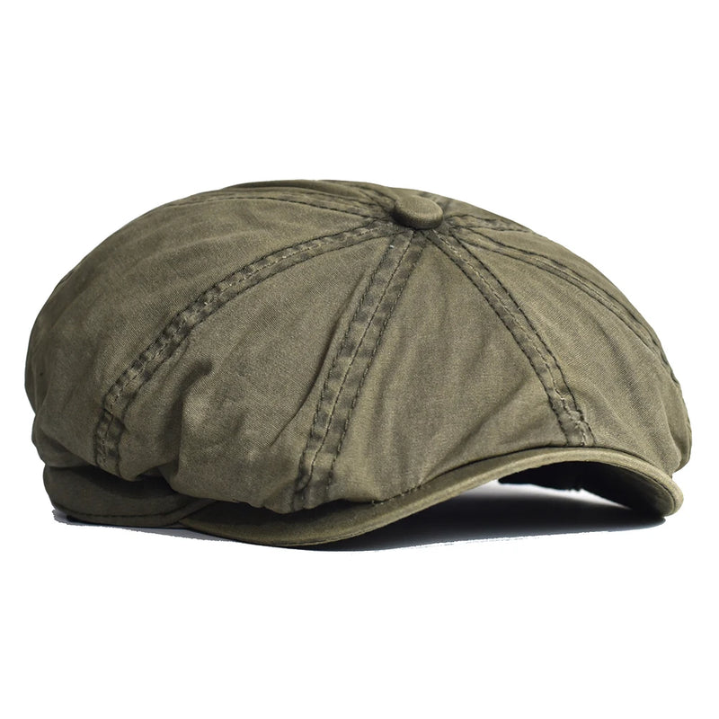 Sterling™ Washed Cotton Newsboy Cap with Short Visor