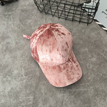 Sterling Velvet Baseball Cap™ for Women Curved Velvet Strap