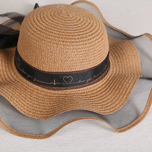 Sterling Straw Hat with Poppy Ribbon™ Wide Brim Woven Bow Detail