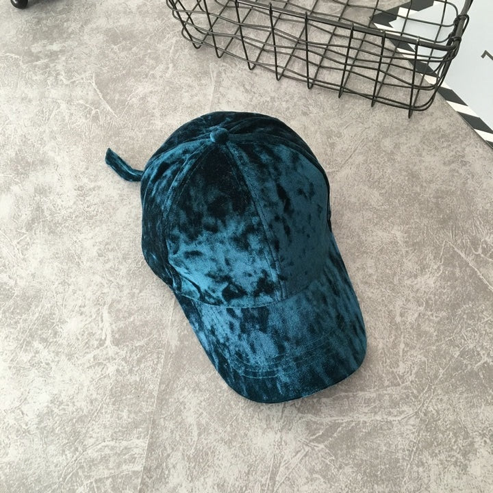 Sterling Velvet Baseball Cap™ for Women Curved Velvet Strap