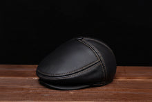 Sterling RY104 Cowhide Leather Flat Cap™  With Velvet Ear Flaps