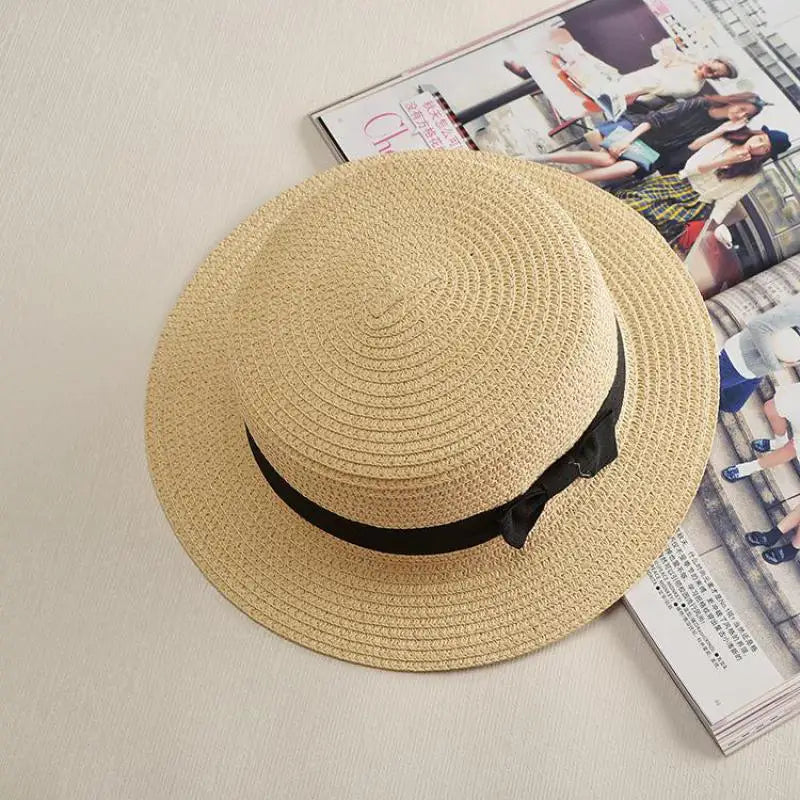 Sterling Riviera Bow™ Wide Brim Straw Sun Hat Signature Bow