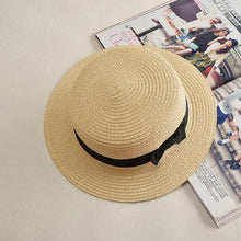 Sterling Riviera Bow™ Wide Brim Straw Sun Hat Signature Bow